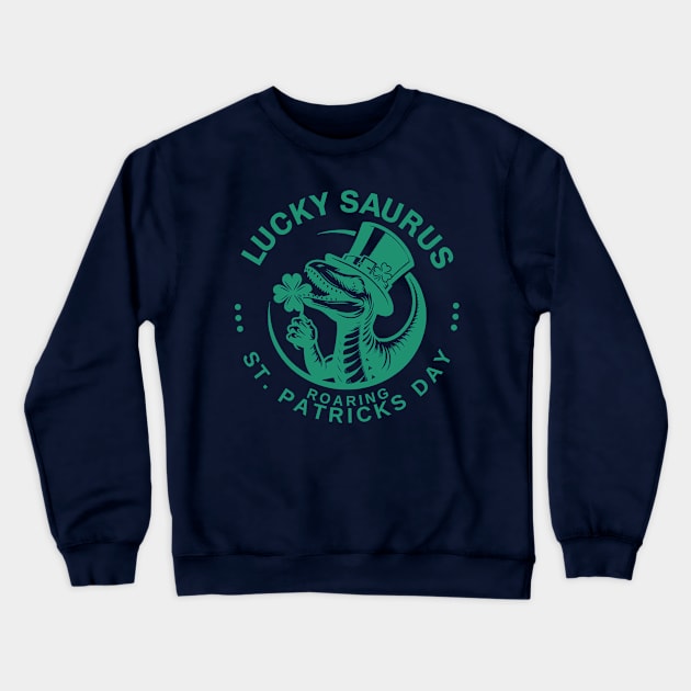 Lucky saurus. Roaring. Crewneck Sweatshirt by lakokakr